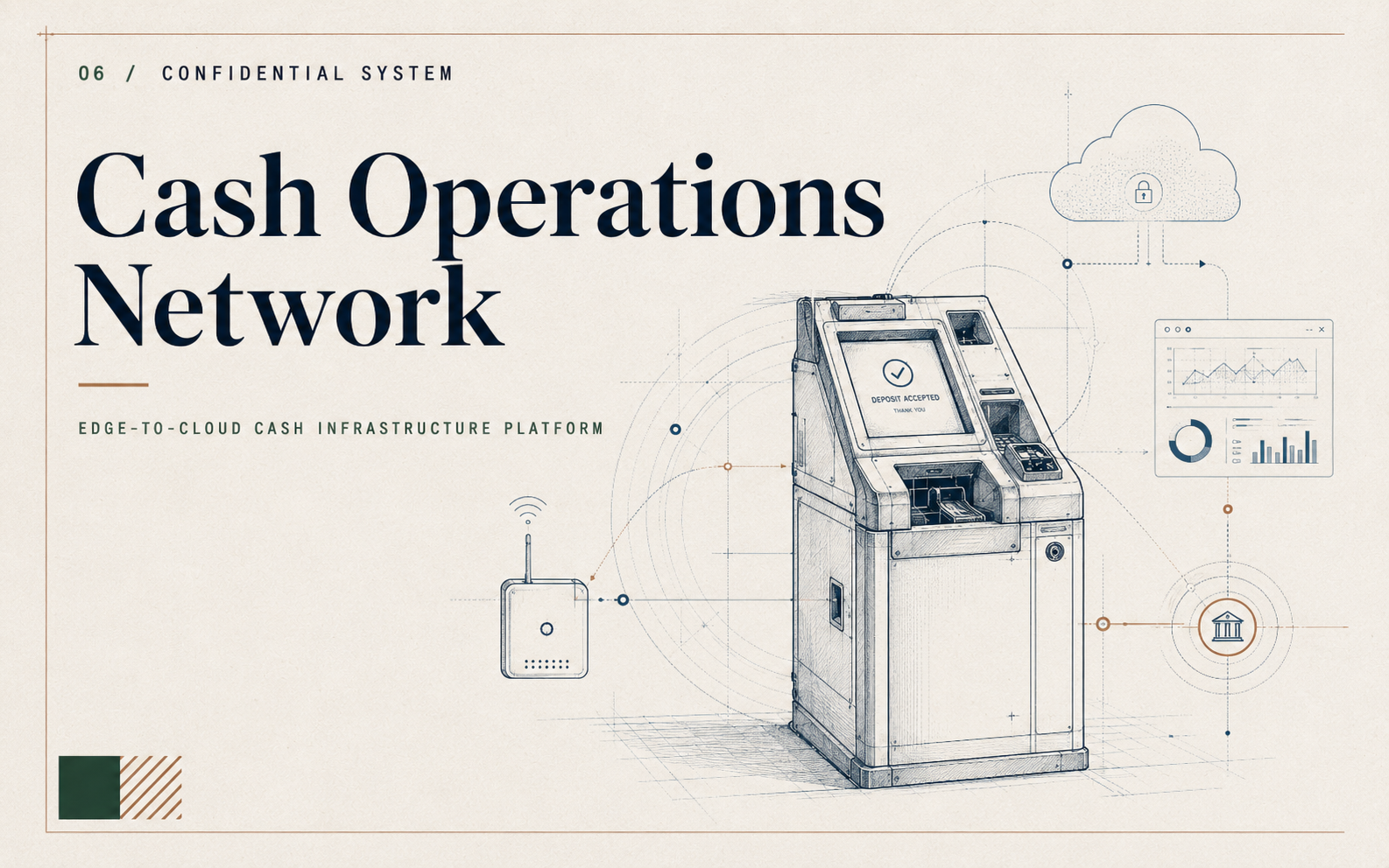 Representative blueprint-style visual for the Real-Time Cash Management System